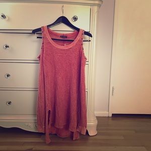 Gorgeous Red cold shoulder Sweater